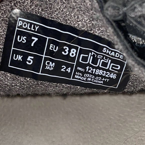 Hey Dude Wally Mid Canvas (Black/White) Size Women 7 Men 5. - Picture 9 of 9